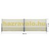 Szélfogó térleválasztó kültéri és beltéri paraván dupla méret 180x600 cm bézs színű