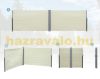 Szélfogó térleválasztó kültéri és beltéri paraván dupla méret 180x600 cm bézs színű