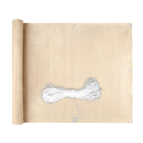 Balcony windproof tarpaulin made of durable material 75 cm wide 6 meters long in beige color