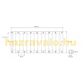   Erkély belátásgátló szélfogó 600 x 90 cm kiváló minőségű, vízálló és szélálló anyagból barna