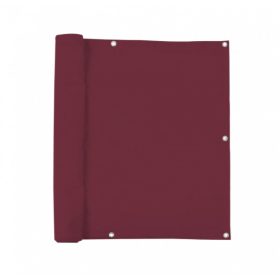   Erkély belátásgátló szélfogó 600 x 75 cm kiváló minőségű, vízálló és szélálló anyagból bordó