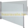Windbreak double room divider outdoor and indoor screen 200x600 cm gray color white frame 