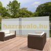 Windbreak double room divider outdoor and indoor screen 200x600 cm gray color white frame 