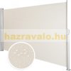 Térleválasztó kültéri és beltéri paraván 300X160 cm bézs szélfogó fehér vázzal