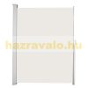Térleválasztó kültéri és beltéri paraván 300X160 cm bézs szélfogó fehér vázzal