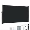 Room divider outdoor and indoor screen 300x180 cm with black windproof anthracite frame