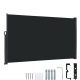 Room divider outdoor and indoor screen 300x180 cm with black windproof anthracite frame