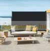 Room divider outdoor and indoor screen 300x180 cm with black windproof anthracite frame
