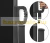 Room divider outdoor and indoor screen 300x180 cm with black windproof anthracite frame