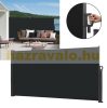 Room divider outdoor and indoor screen 300x200 cm with black windproof anthracite frame