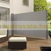 Térleválasztó kültéri és beltéri paraván 200x300 cm szürke szélfogó fehér vázzal