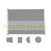 Térleválasztó kültéri és beltéri paraván 200x300 cm szürke szélfogó fehér vázzal