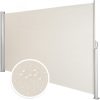 Room divider outdoor and indoor screen 200x300 cm beige windbreak with white frame