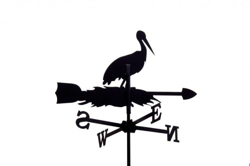 Windcock stork small wind direction indicator 50x69