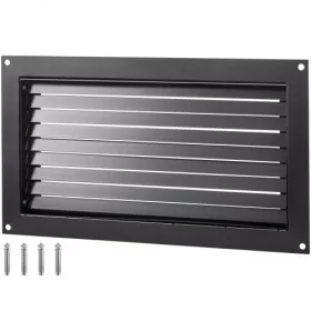   Szellőzőrács árvizes területre 406 x 813 mm fekete, horganyzott acél árvízvédelmi rács