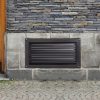 Szellőzőrács árvizes területre 406 x 813 mm fekete, horganyzott acél árvízvédelmi rács