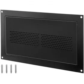   Szellőzőrács árvízveszélyes helyre 406x203 mm fekete, horganyzott acél árvízvédelmi rács