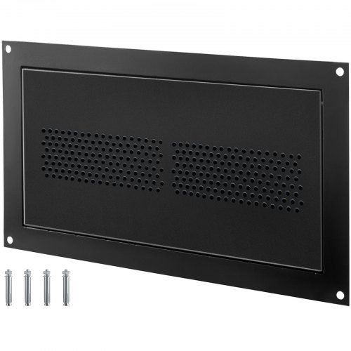 Szellőzőrács 406x203 mm fekete, horganyzott acél árvízvédelmi rács