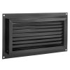 Szellőzőrács 406x203 mm fekete, horganyzott acél árvízvédelmi rács