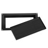 Szellőzőrács 406x203 mm fekete, horganyzott acél árvízvédelmi rács
