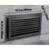 Szellőzőrács 406x203 mm fekete, horganyzott acél árvízvédelmi rács