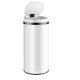 Rozsdamentes acél szenzoros szemetes 50 literes fehér szemeteskuka 