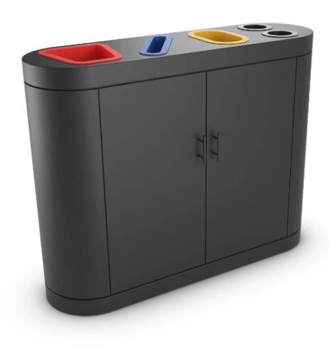 4 rekeszes szelektív hulladékgyűjtő 4x 50/60 literes