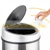 Stainless steel dustbin sensor bin with automatic motion sensor, silver inox 40 L