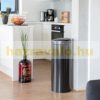 Stainless steel trash can automatic sensor bin with motion sensor, black 50L 