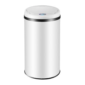   Érzékelős szemetes rozsdamentes acél fehér 40 literes szenzoros kuka érzékelős hulladékgyűjtő
