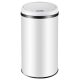 Stainless steel waste bin with white sensor bin 56 l waste bin with sensor