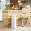 Stainless steel waste bin with white sensor bin 56 l waste bin with sensor