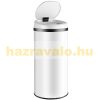 Stainless steel waste bin with white sensor bin 56 l waste bin with sensor