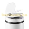 Stainless steel waste bin with white sensor bin 56 l waste bin with sensor