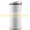 Stainless steel waste bin with white sensor bin 56 l waste bin with sensor