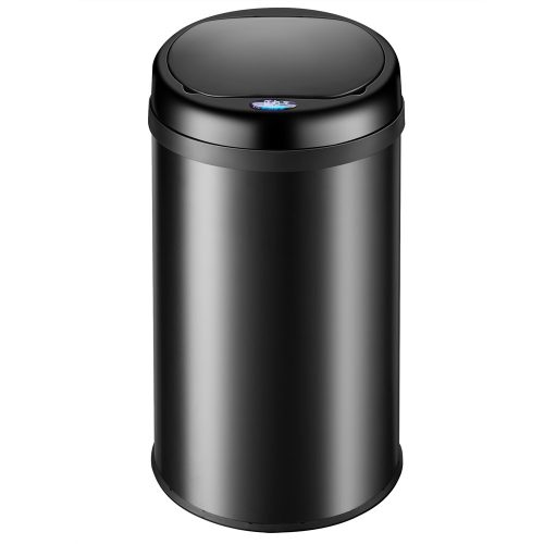 Stainless steel dustbin black sensor bin 56 l sensor waste bin