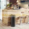 Stainless steel dustbin black sensor bin 56 l sensor waste bin
