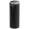Motion sensor dustbin made of stainless steel, 50 liters 30.5x30.5x81.5 cm black dustbin