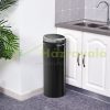 Motion sensor dustbin made of stainless steel, 50 liters 30.5x30.5x81.5 cm black dustbin