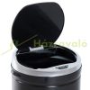 Motion sensor dustbin made of stainless steel, 50 liters 30.5x30.5x81.5 cm black dustbin