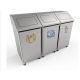 Stainless selective waste collector with a lid with a movable insert, 50/60 liters