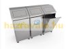 Stainless selective waste collector with a lid with a movable insert, 50/60 liters