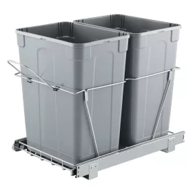   Kihúzható dupla konyhai szemetes 2 × 33,1 literes szekrénybe szerelhető szelektív hulladékgyűjtő