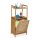 Bamboo laundry basket and bathroom shelf with 2 shelves