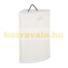 Bamboo folding corner laundry basket 60 liters in white