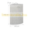 Bamboo corner laundry basket with a triangle pattern, 60 liters