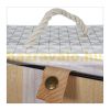 Bamboo corner laundry basket with a triangle pattern, 60 liters