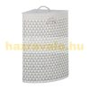 Bamboo corner laundry basket with a triangle pattern, 60 liters