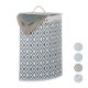 Bamboo corner laundry basket with a rhombus pattern, 60 liters