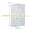 Bamboo corner laundry basket with star pattern, 60 liters